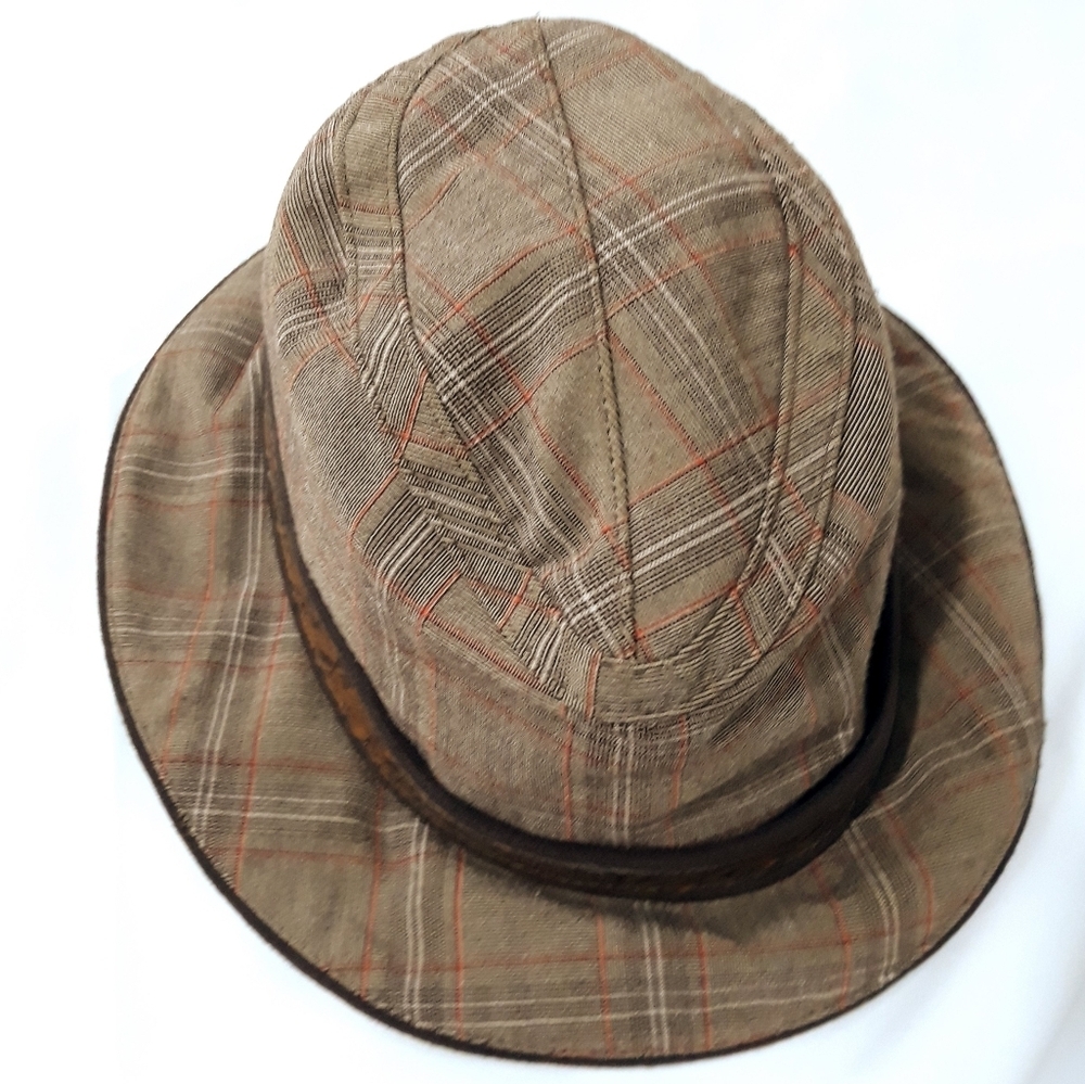 Giovannio Florence  Plaid Bucket Hat Brown For Men's One Size
